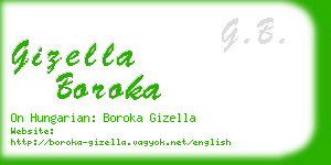 gizella boroka business card